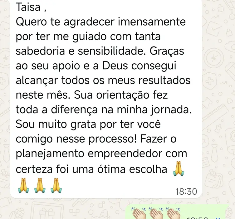 Depoimento 5 pelo WhatsApp