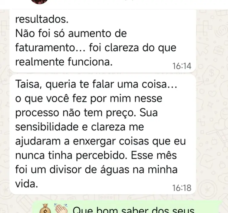 Depoimento 6 pelo WhatsApp